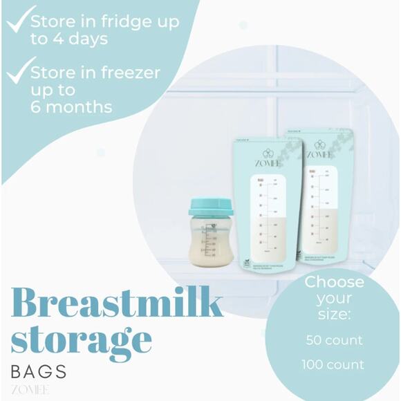 New Zomee Breast Milk Storage Bags 360 count - Picture 6 of 7
